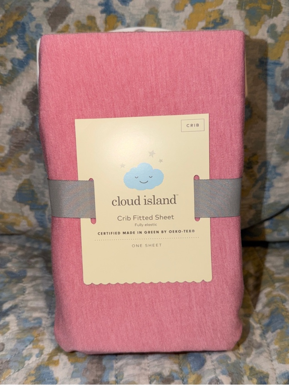 cloud island Pink Crib Fitted Sheet